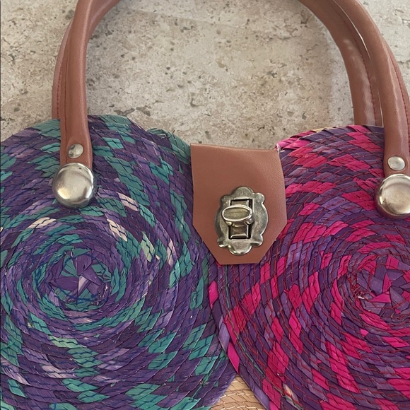 Colorful Woven Tote Bag from Mexico - Picture 3 of 4